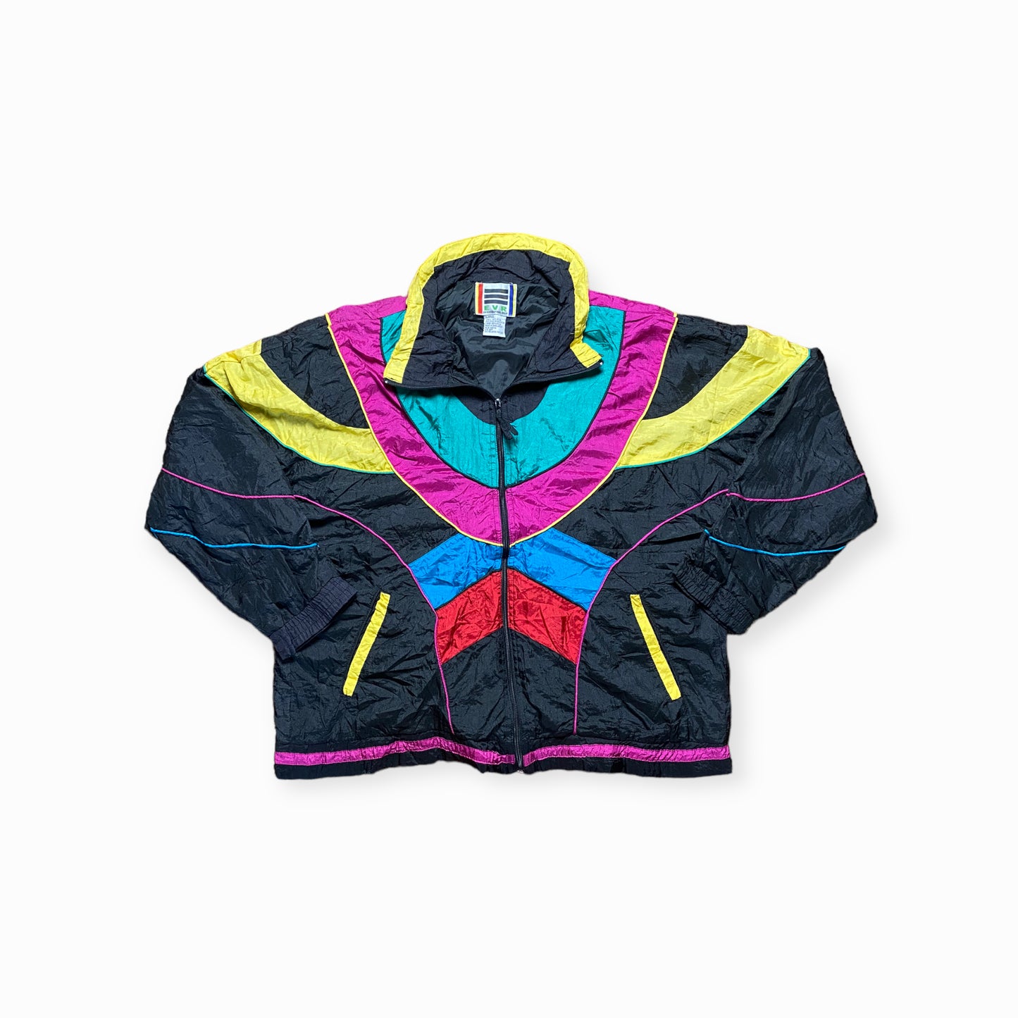 80s EVR Track Jacket Nylon Black/Colorful M