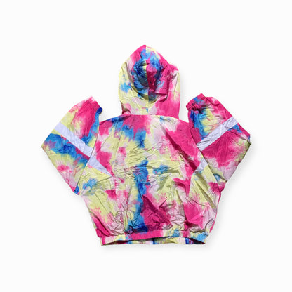 y2k rain jacket polyester colorful women M