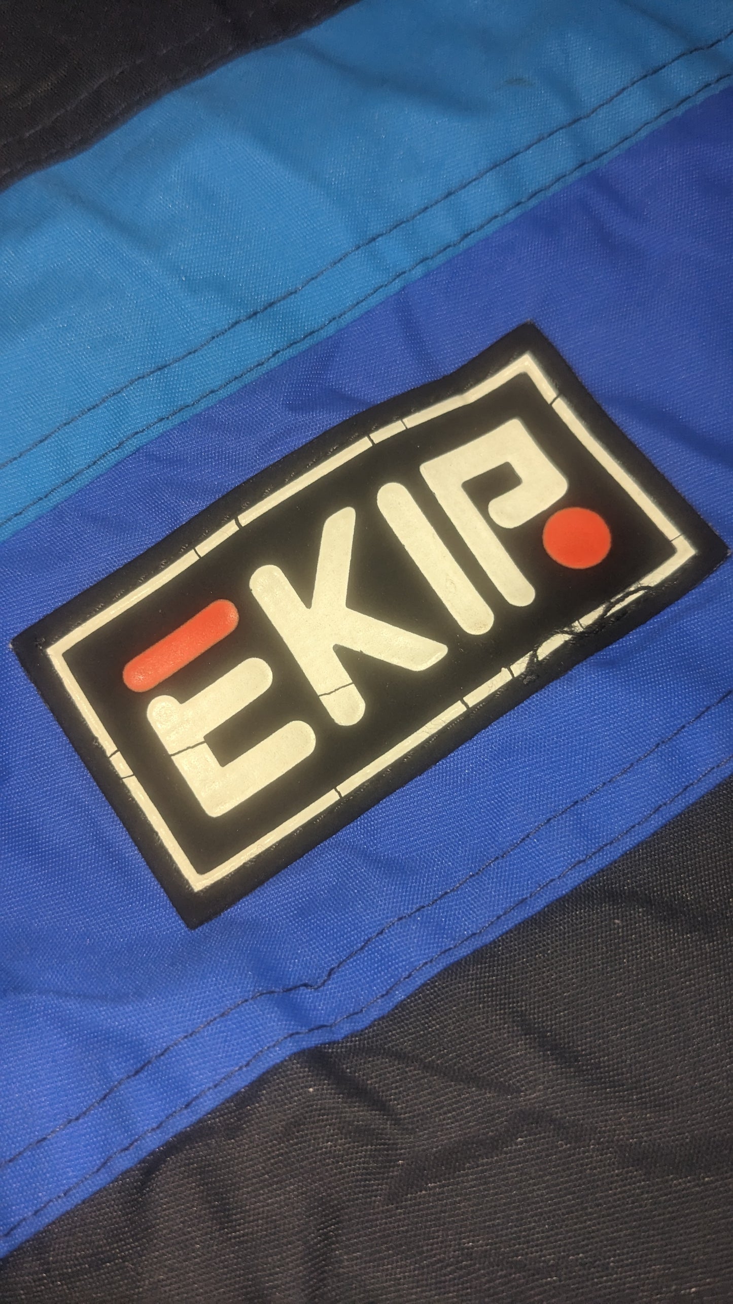 90s Ekip Winter Skianzug Nylon Blau/Bunt XL