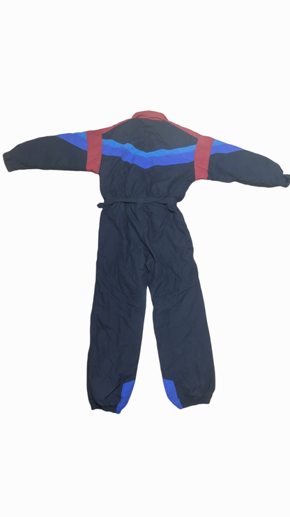 90s Ekip Winter Skianzug Nylon Blau/Bunt XL