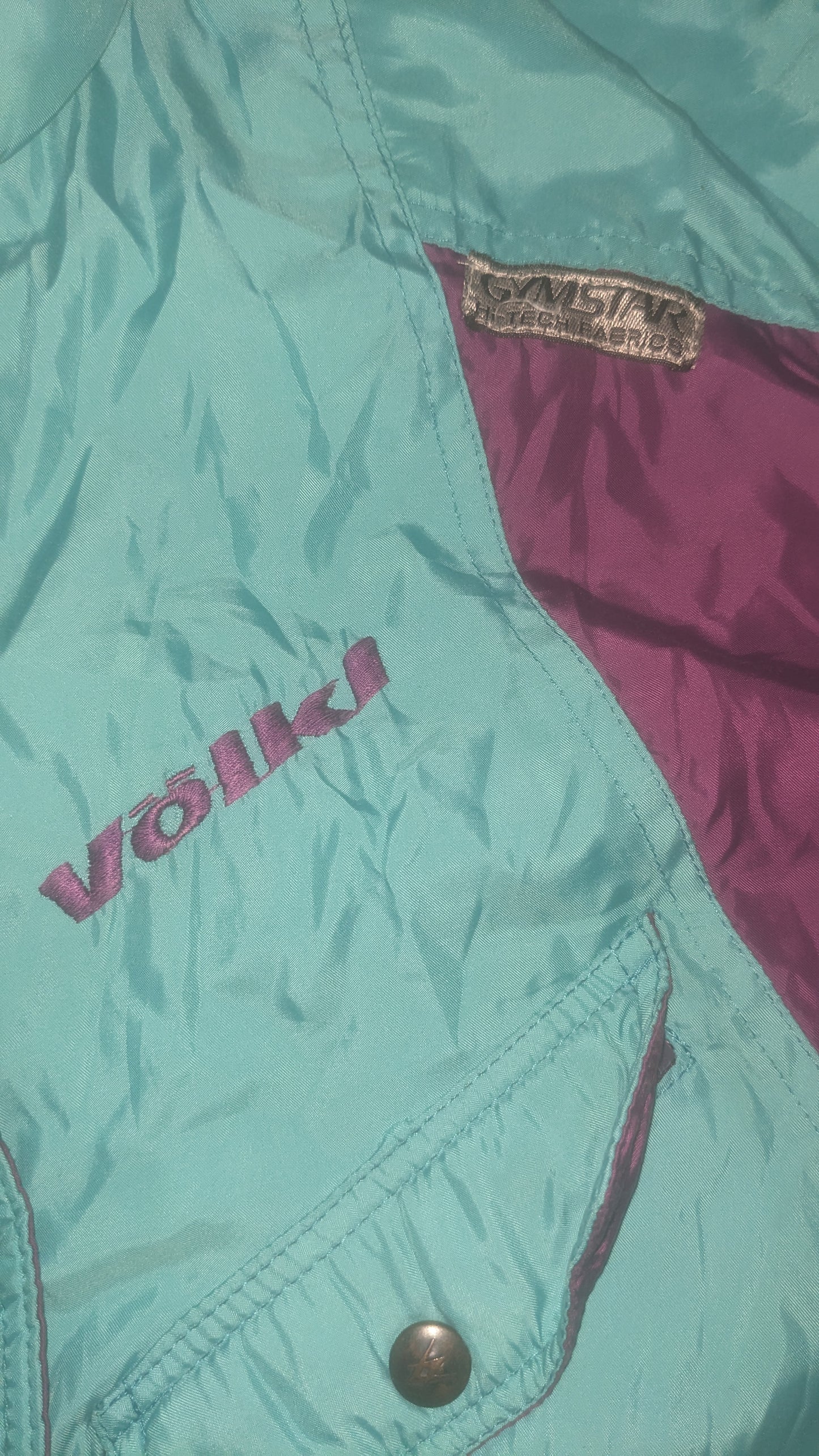 90s Völkl Winter Skianzug Blau/Lila L