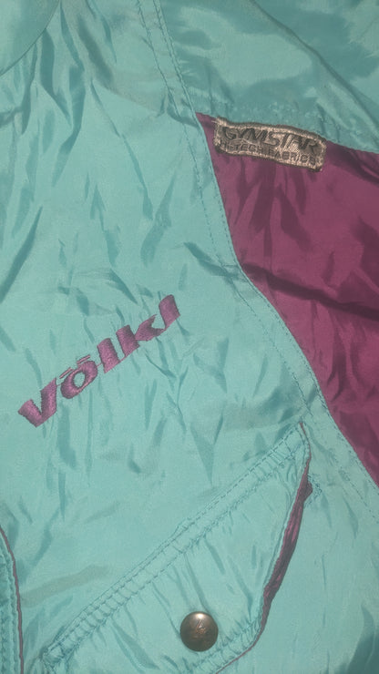 90s Völkl Winter Skianzug Blau/Lila L