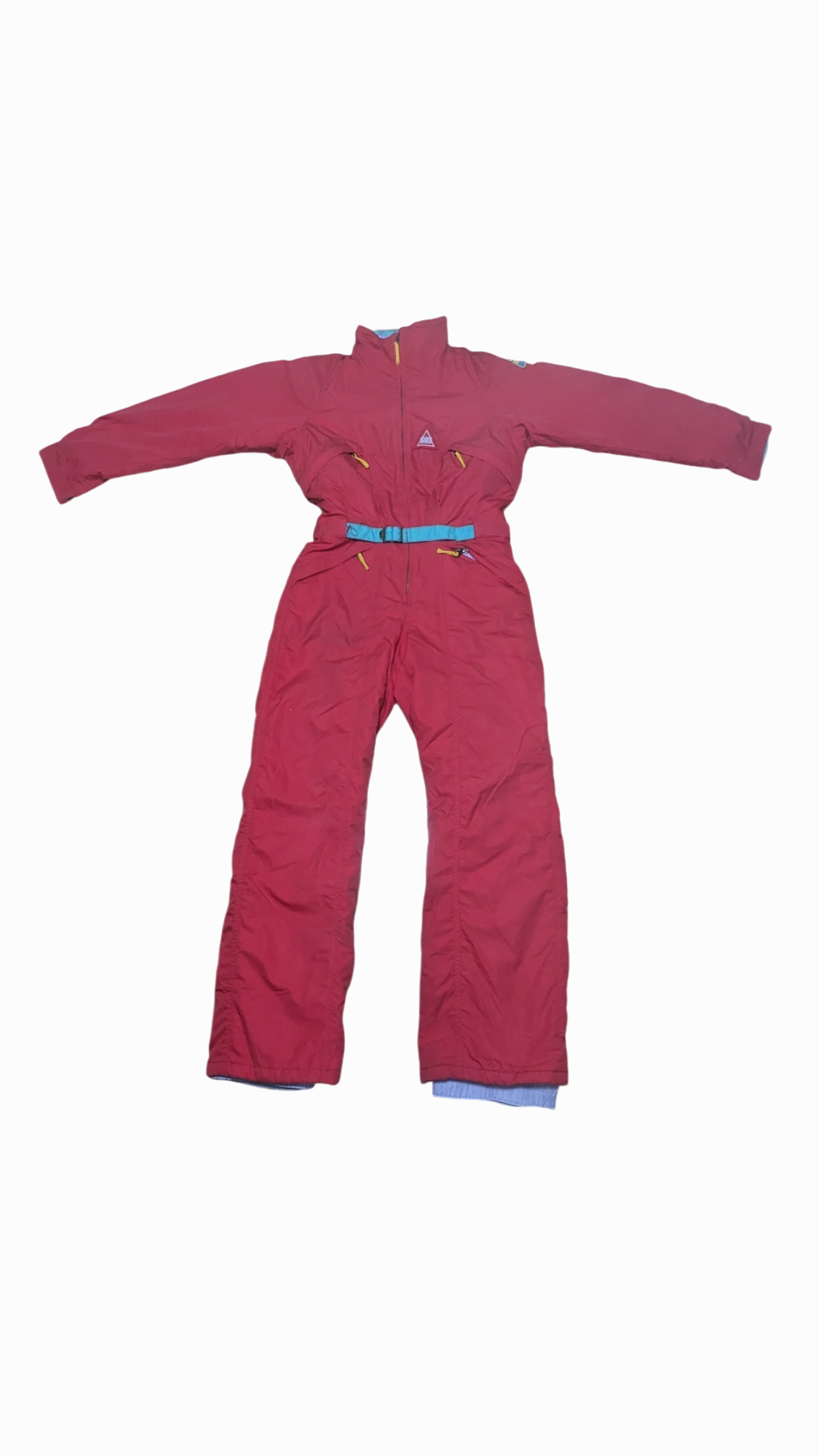 80s SOS Winter Ski Suit Red/Green M