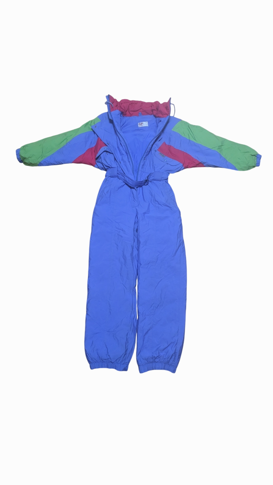 90s Peralp Winter Ski Suit Nylon Blue/Green M