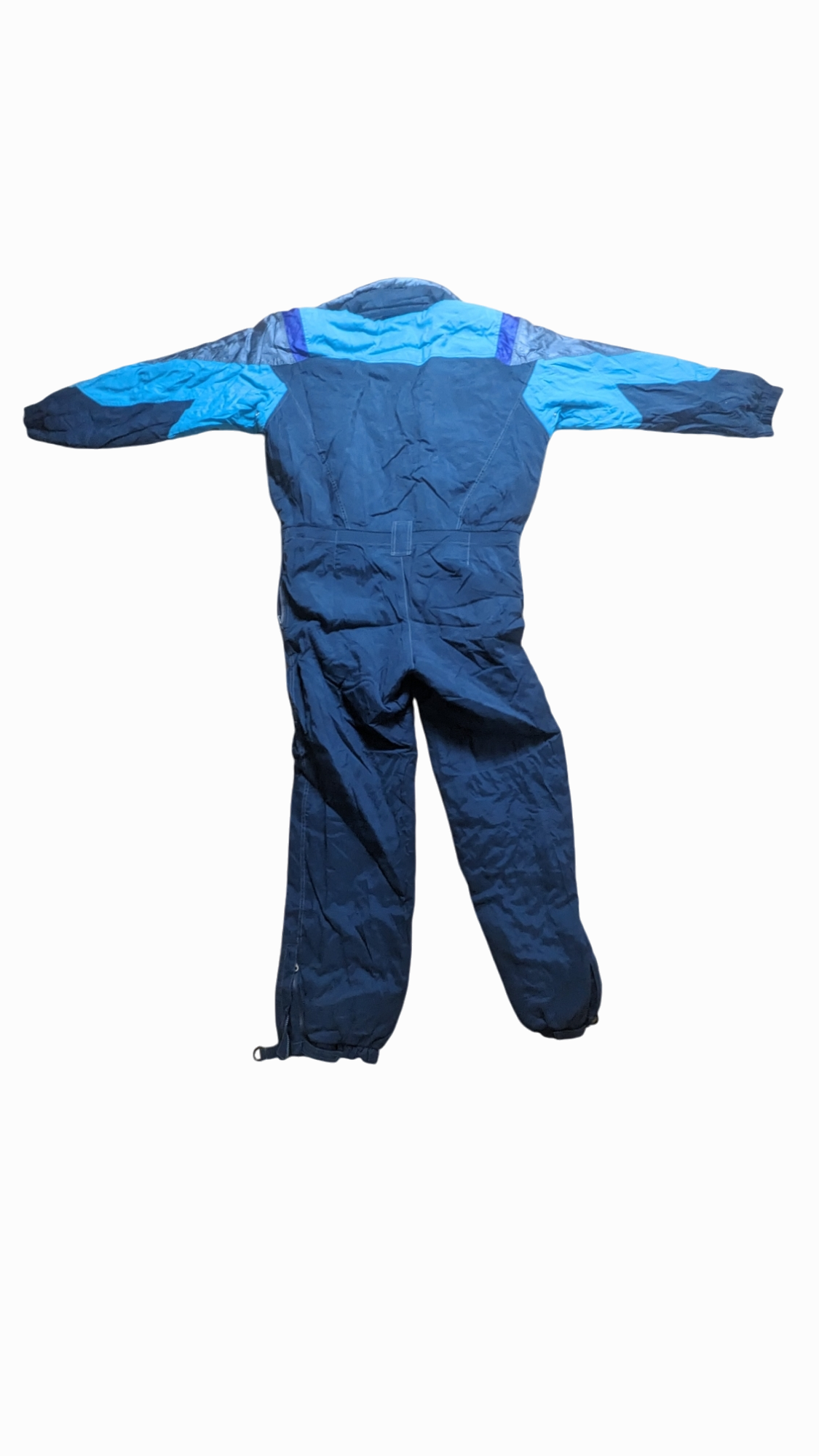 90s Colmar Winter Skianzug Nylon Marineblau/Hellblau L