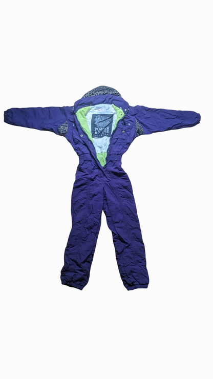 90s Outrage Winter Skianzug Nylon Lila Leo S