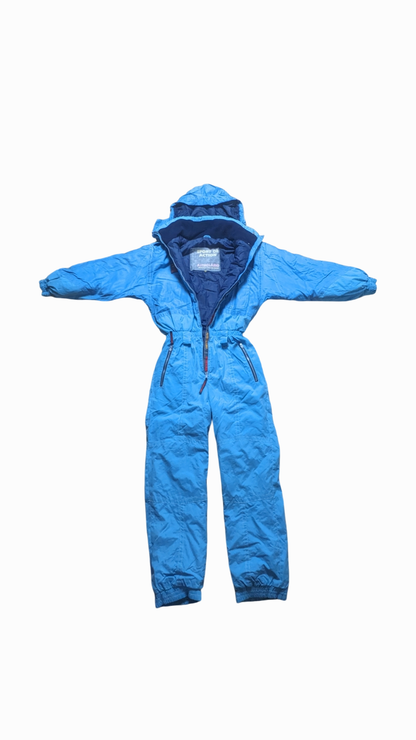 90s Brugi Winter Skianzug Hellblau/Blau M