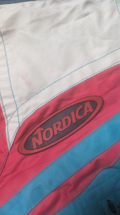 90s Nordica Winter Ski Suit Nylon Green/Pink M