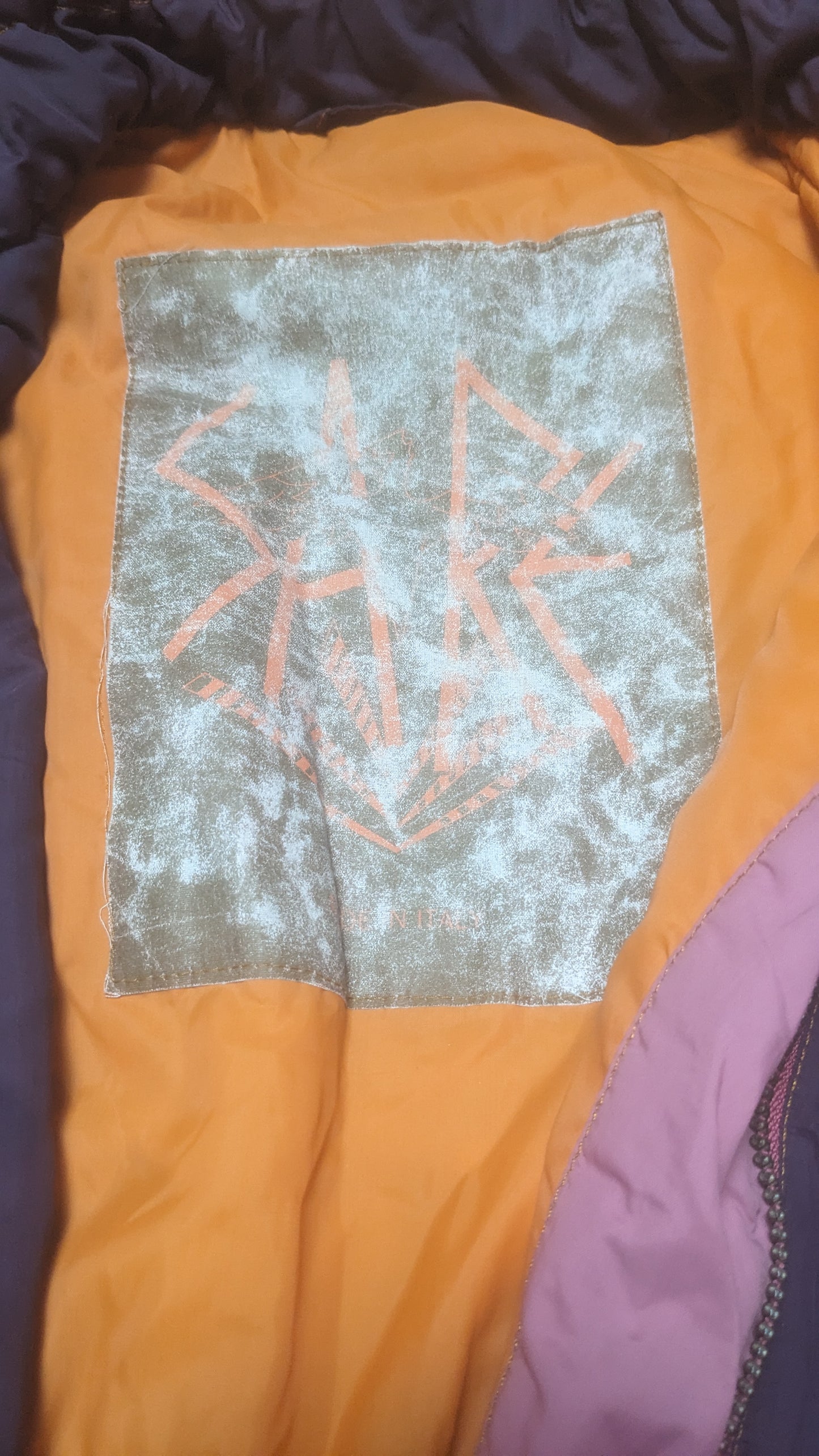 90s Winter Skianzug Nylon Lila/Orange M