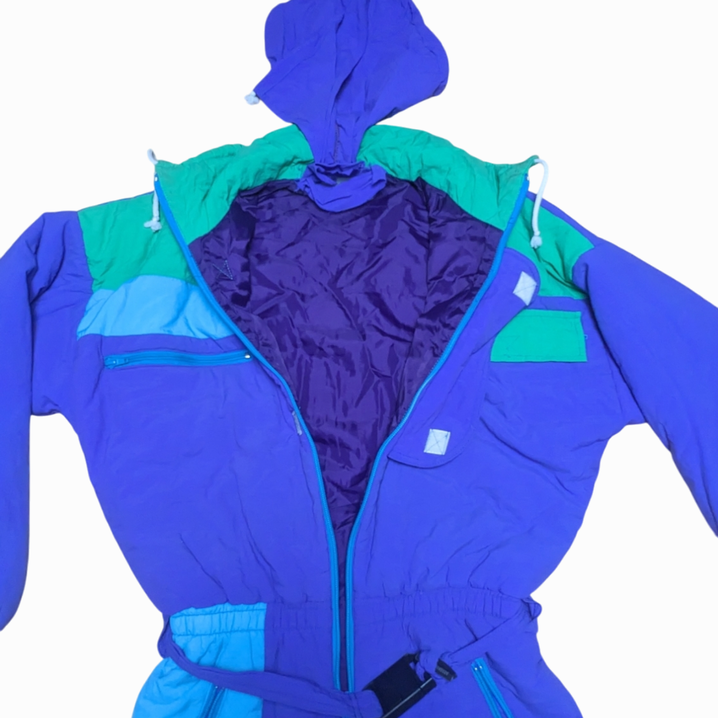 90s 3 Suisses Winter Ski Jacket Nylon Lilac/Green S