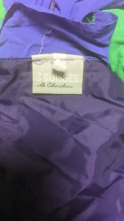 90s 3 Suisses Winter Ski Jacket Nylon Lilac/Green S