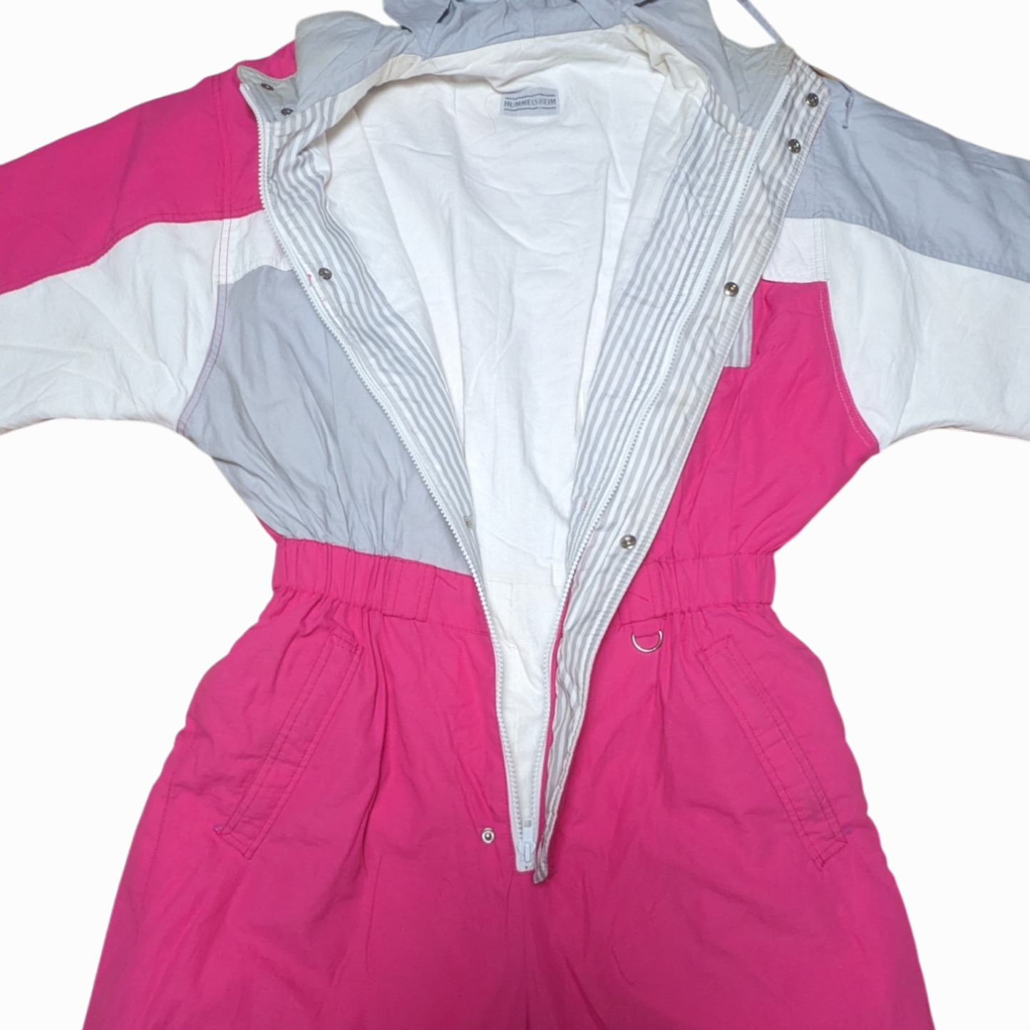 80s Hummelsheim Winter Skianzug Pink/Grau S