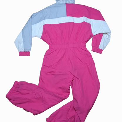 80s Hummelsheim Winter Skianzug Pink/Grau S