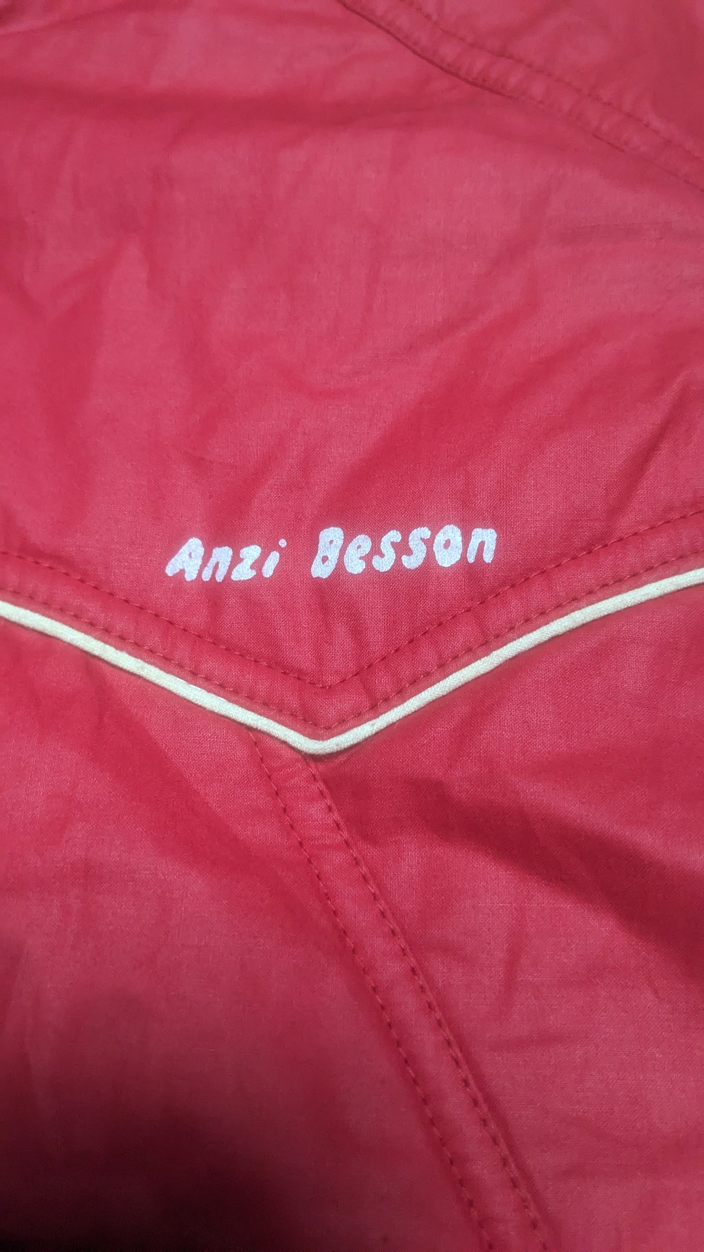 y2k Anzi Besson Winter Ski Jacket Cotton Red/White S