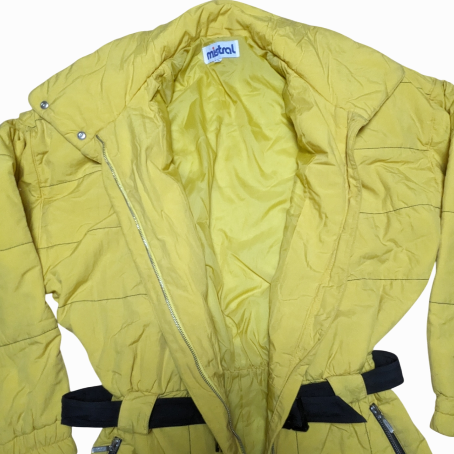 90s Mistral Winter Ski Suit Yellow/Black L