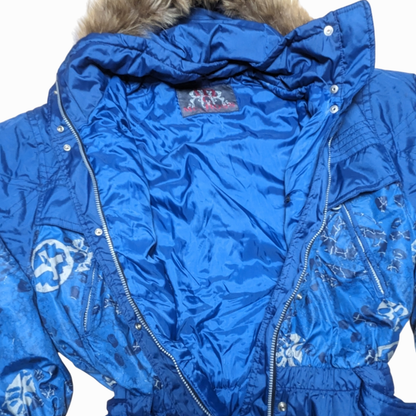 90s Elviana Winter Skiing Blau/Silver L