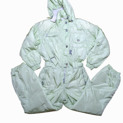 90s Mc Ross Winter Ski Suit Nylon Mint Green/Green M