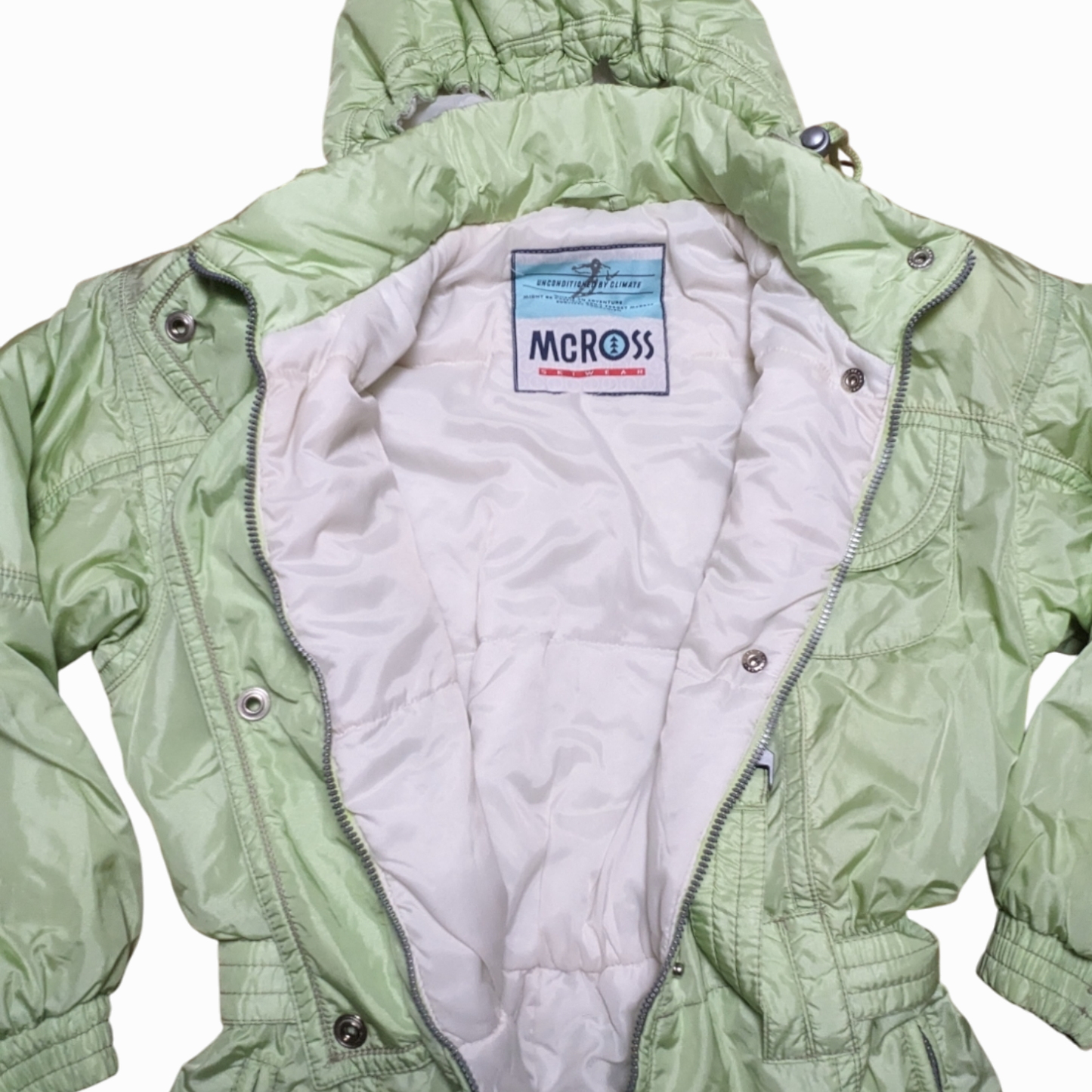 90s Mc Ross Winter Ski Suit Nylon Mint Green/Green M