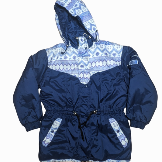 90s Haki Paki Winter Ski Jacke Gelb/Blau S