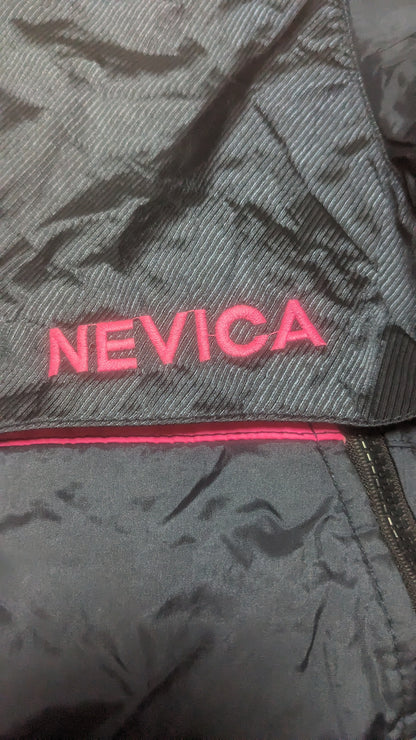 90s Nevica Winter Skianzug Nylon Schwarz/Pink M