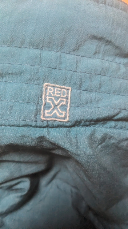 90s Red X Winter Skianzug Nylon Blau XL