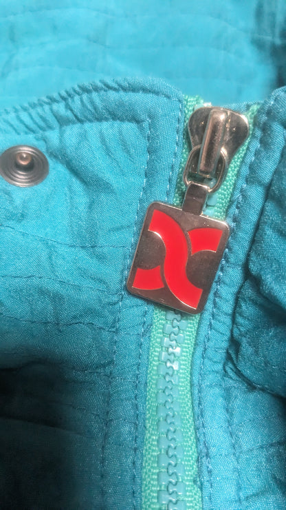 90s Red X Winter Skianzug Nylon Blau XL