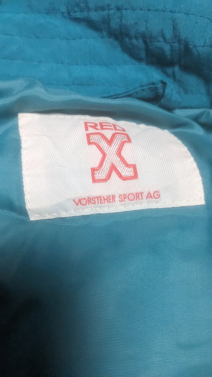 90s Red X Winter Skianzug Nylon Blau XL