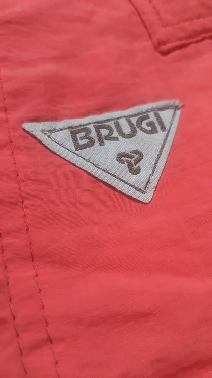 90s Brugi Winter Ski Suits Nylon Pink/White XS