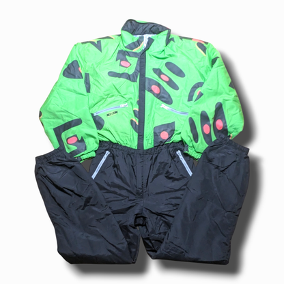 90s Mc Ross Winter Ski Suit Nylon Green/Black M