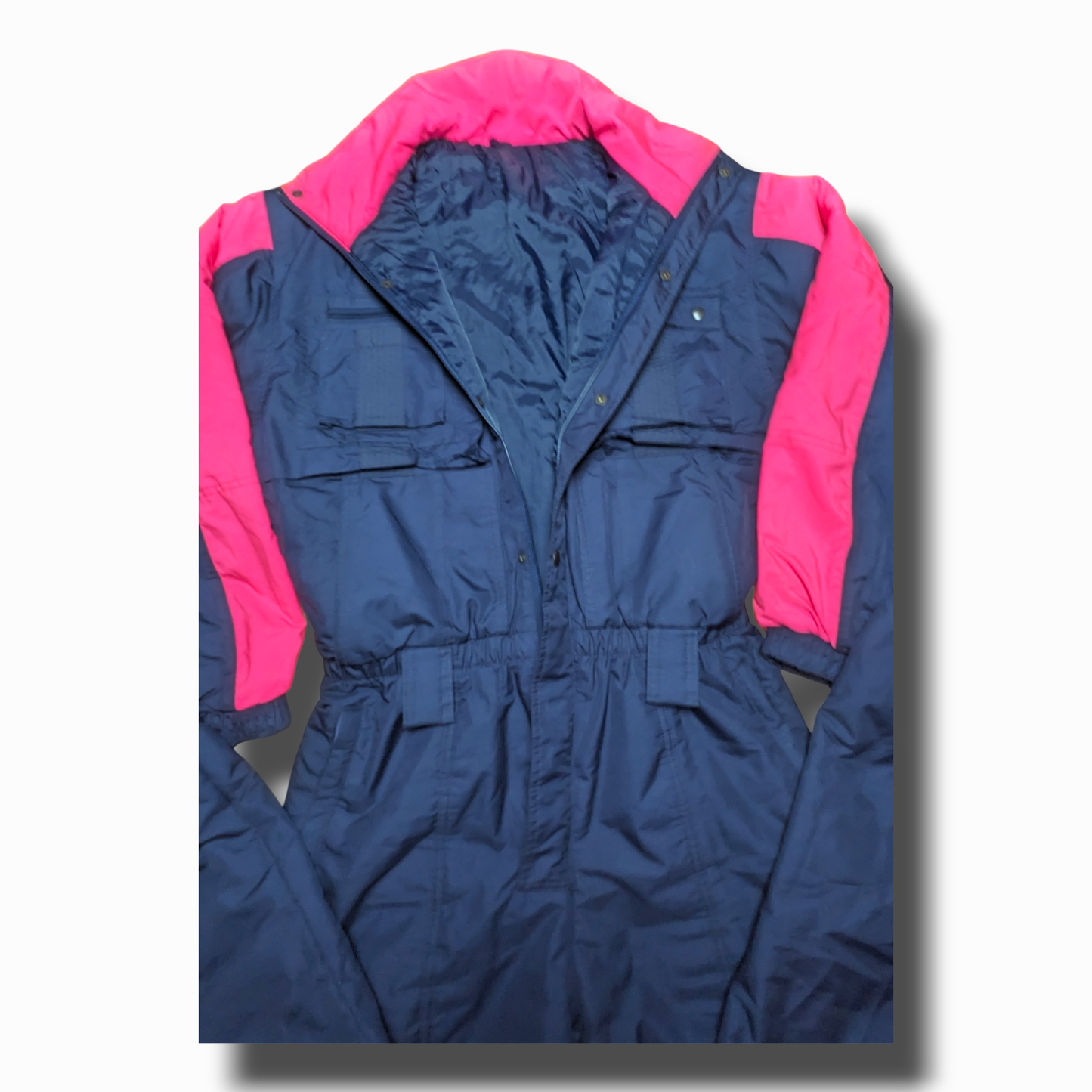 80s Dynamic Vision Winter Skianzug Schwarz/Pink M