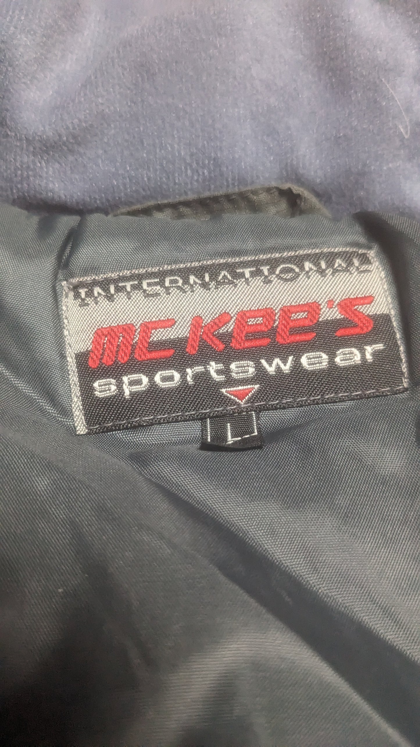 90s MC Kee's Winter Skianzug Nylon Grau/Schwarz M