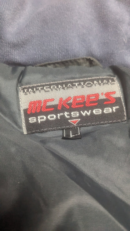 90s MC Kee's Winter Skianzug Nylon Grau/Schwarz M