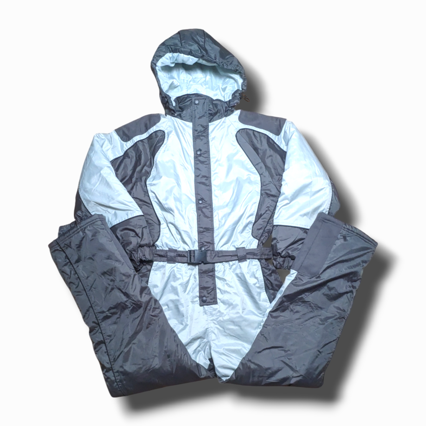 90s Snowpoint Winter Skianzug Nylon Grau L