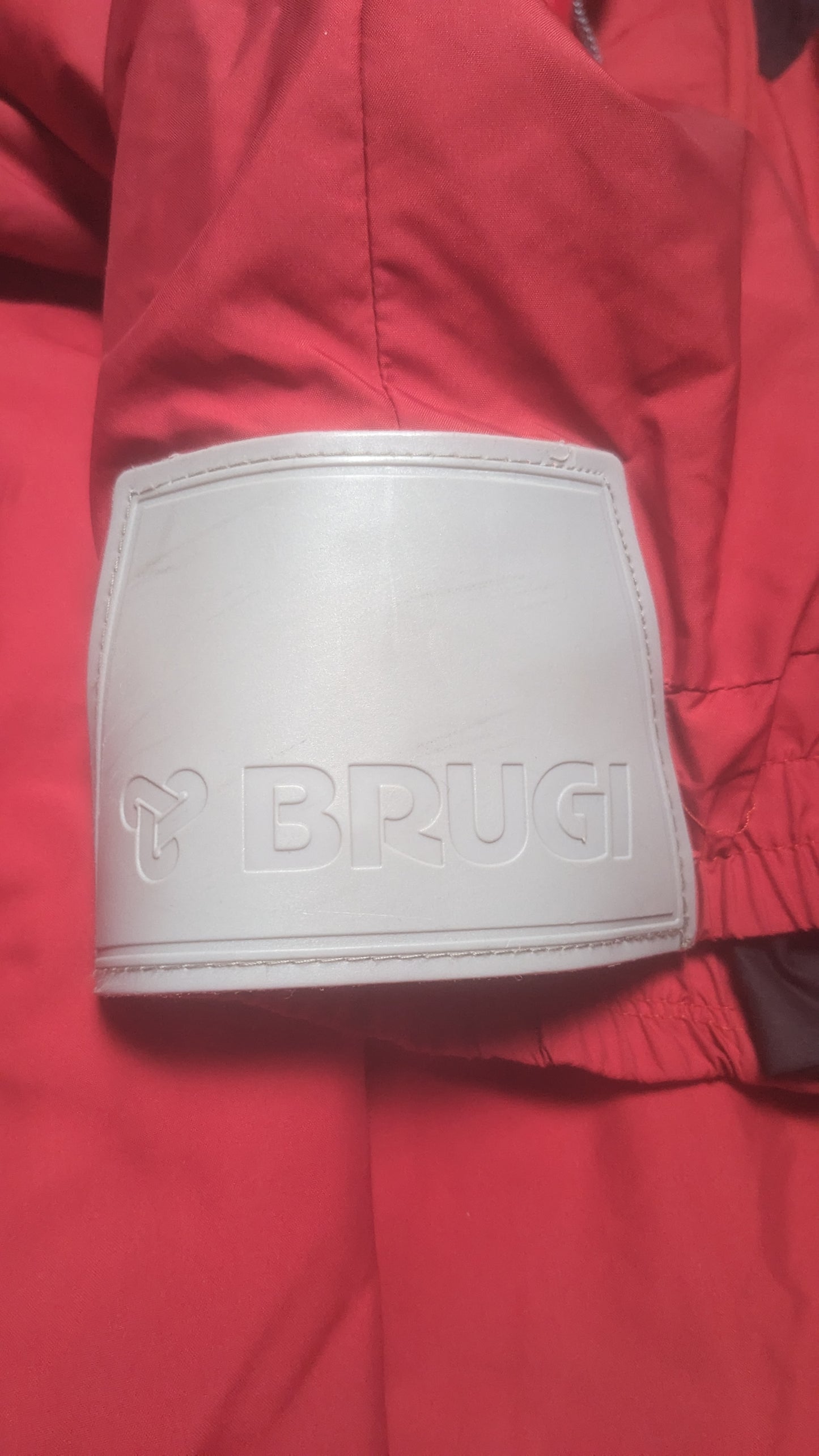 90s Brugi Winter Skianzug Nylon Rot/Schwarz S