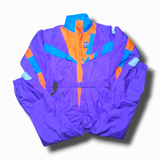 90s Dubin Winter Skianzug Lila/Orange M