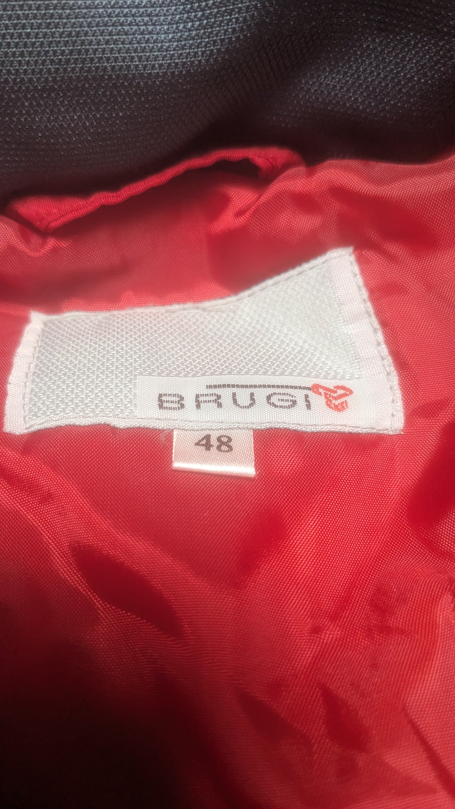 y2k Brugi Winter Skianzug Nylon Rot/Schwarz M