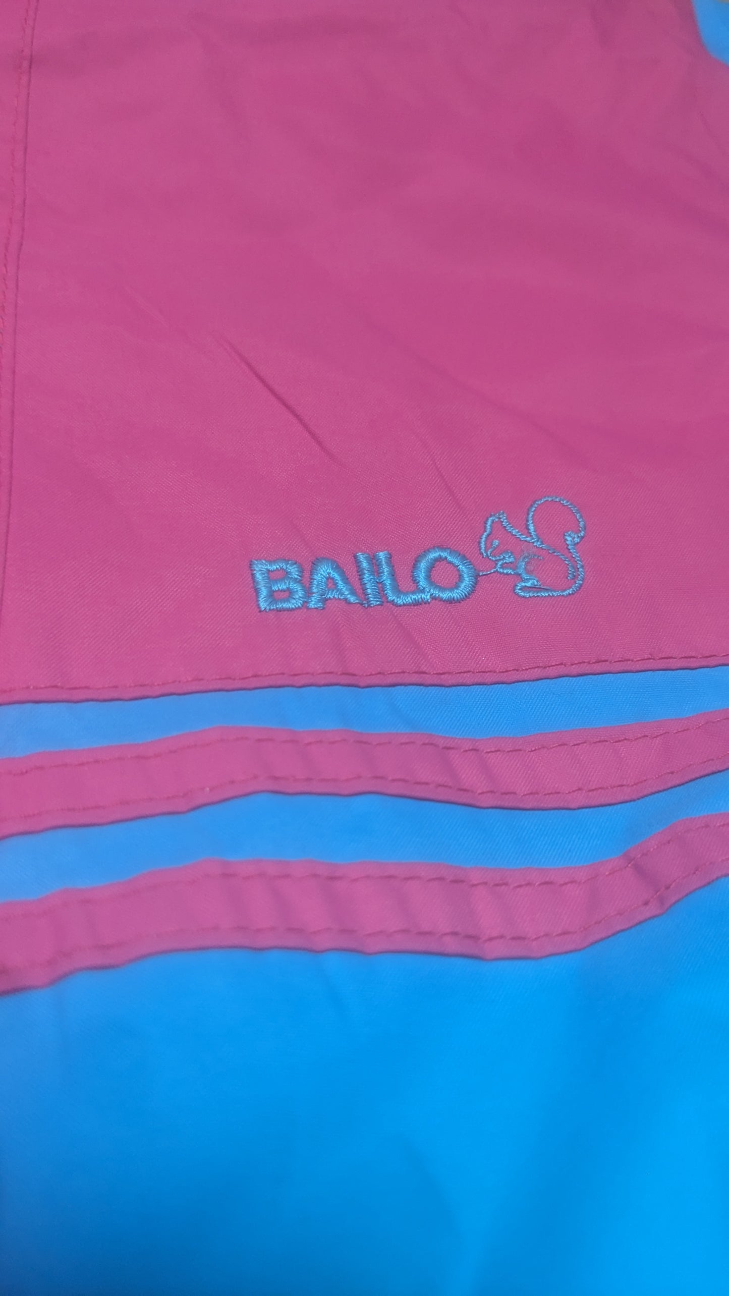 90s Bailo Winter Skianzug Nylon Blau/Pink S