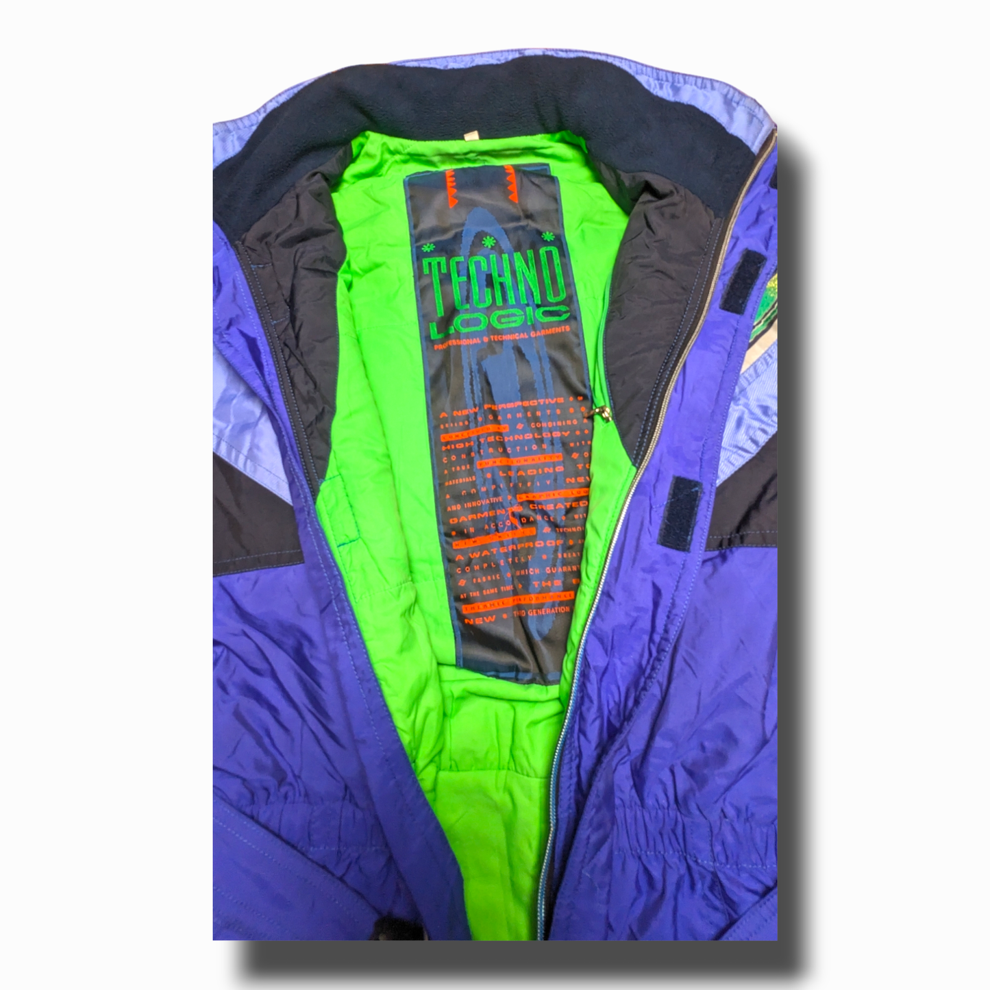 90s Colmar Winter Skianzug Nylon Lila/Schwarz XL