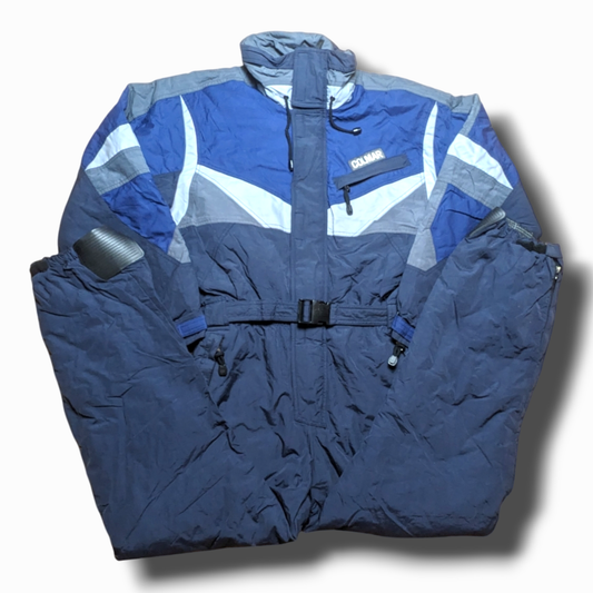 90s Colmar Winter Skianzug Schwarz/Blau M