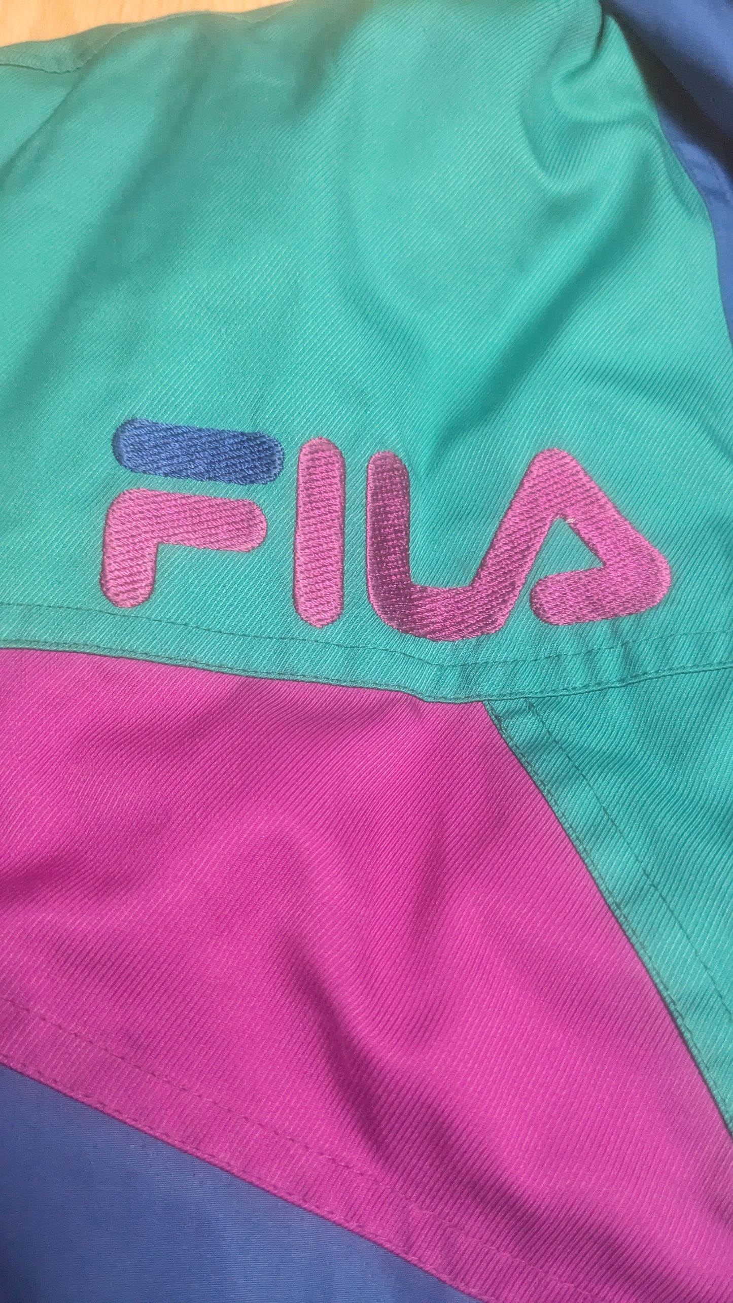 90s Fila Winter Skianzug Blau/Grün XL