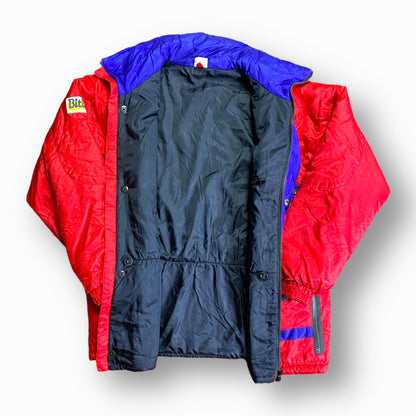 80s Biting Winter Ski Jacke Polyester Rot/Blau L - -F:CKNEW Clothing