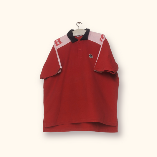 Polo shirt red/white XL