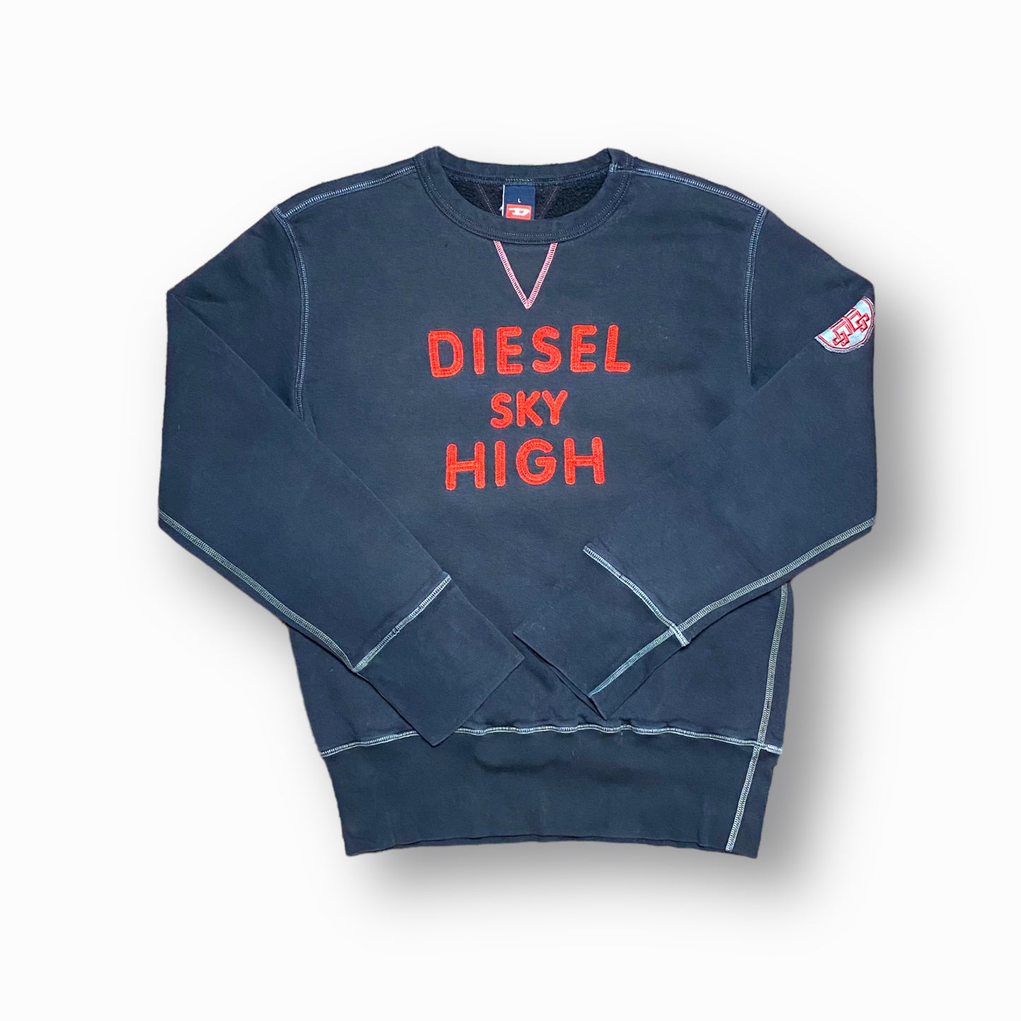 Diesel Sweatshirt Cotton Black/Red M