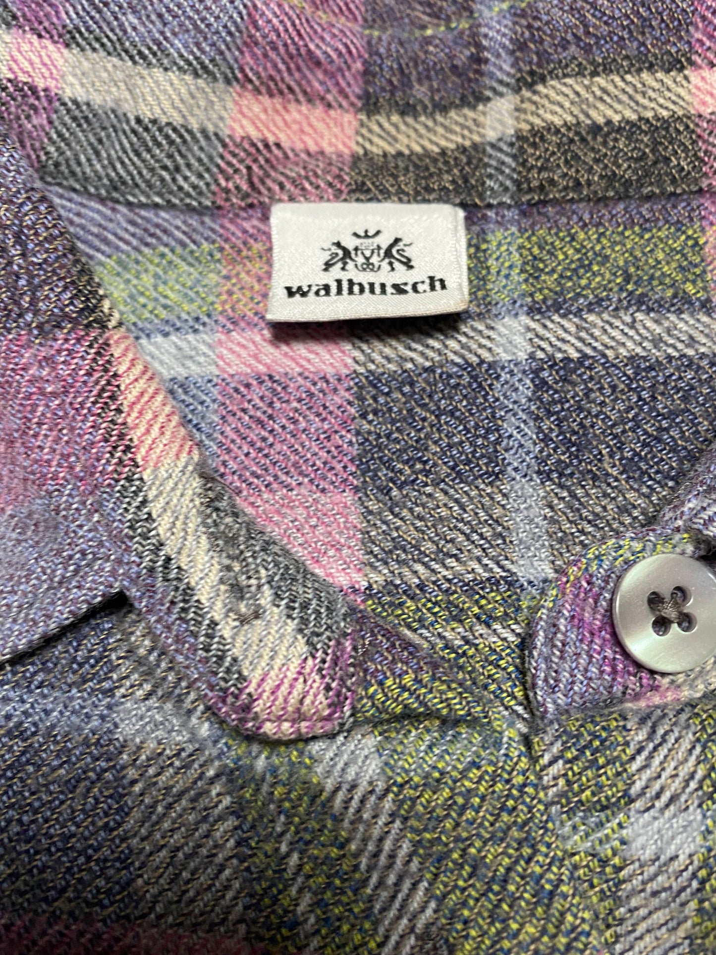 90s Walbusch Shirt Flannel Black/Purple S