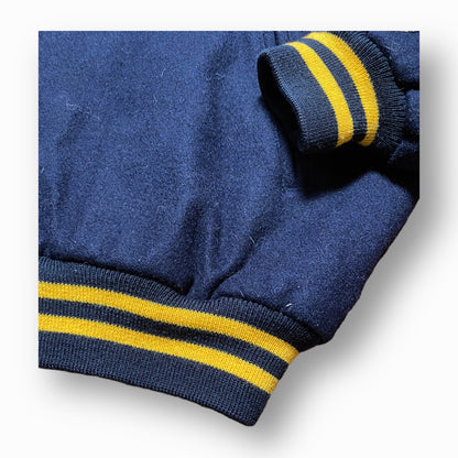 90s Americanino Varsity Jacket Wool Blue/Yellow XL