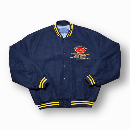 90s Americanino Varsity Jacket Wool Blue/Yellow XL