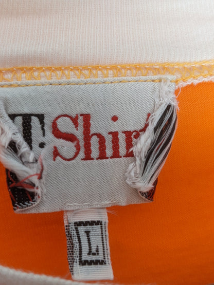 T-Shirt Orange/White M