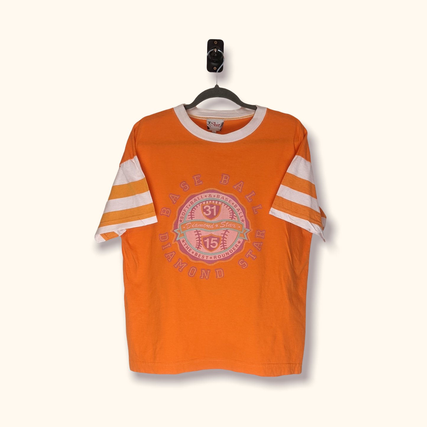 T-Shirt Orange/White M