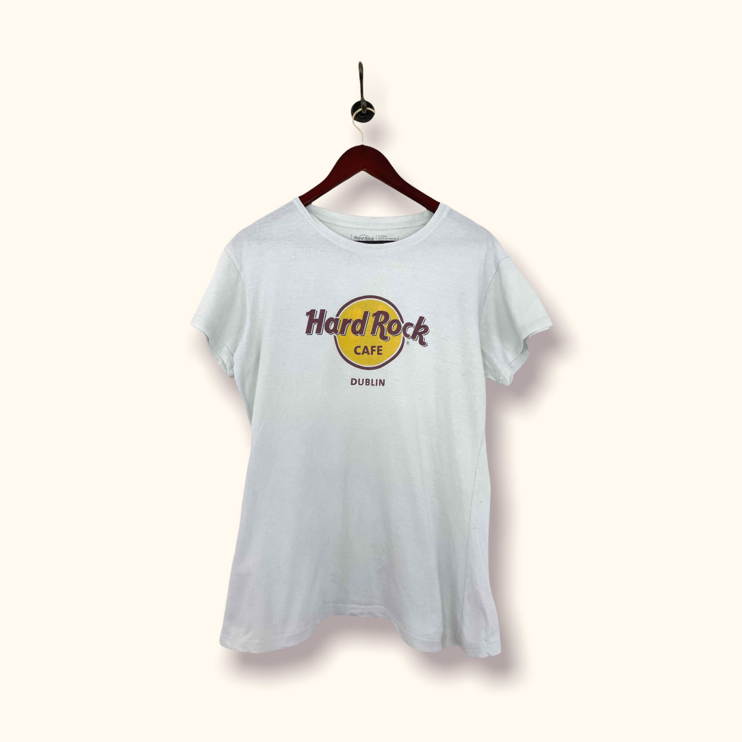 Hard Rock Cafe Dublin T-Shirt Dublin White Womens L